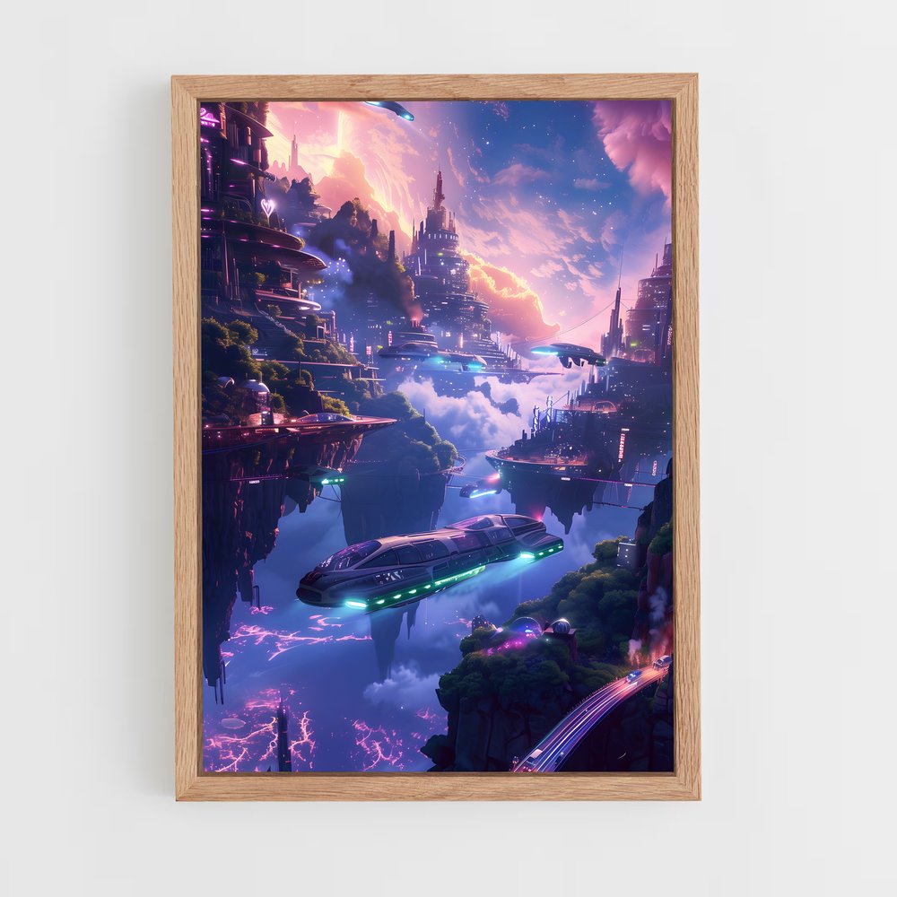 Poster Utopia Futuriste – affiche Art spatial (vue 4)